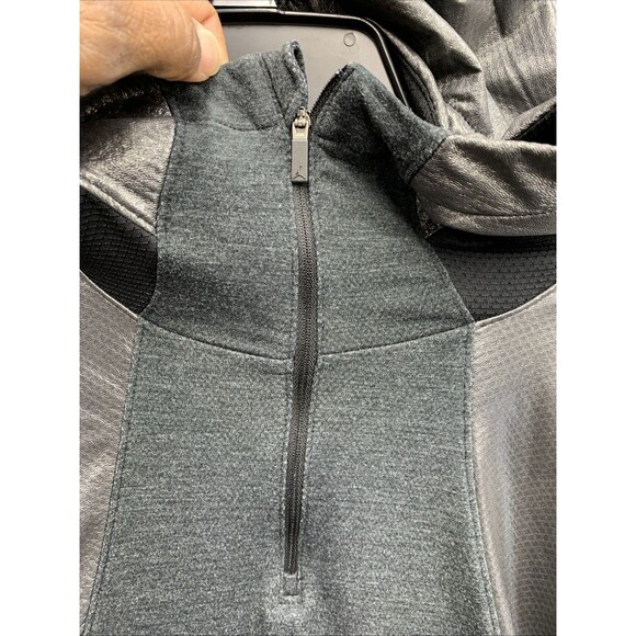 Air Jordan Training Fitted Shield 1/4 Zip Black Pullover Hoodie Size Large - Picture 8 of 14